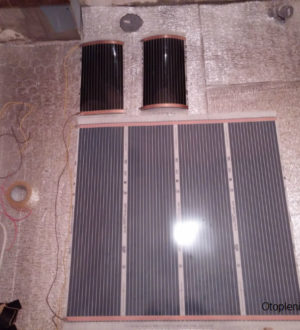 Монтаж инфракрасного теплого пола